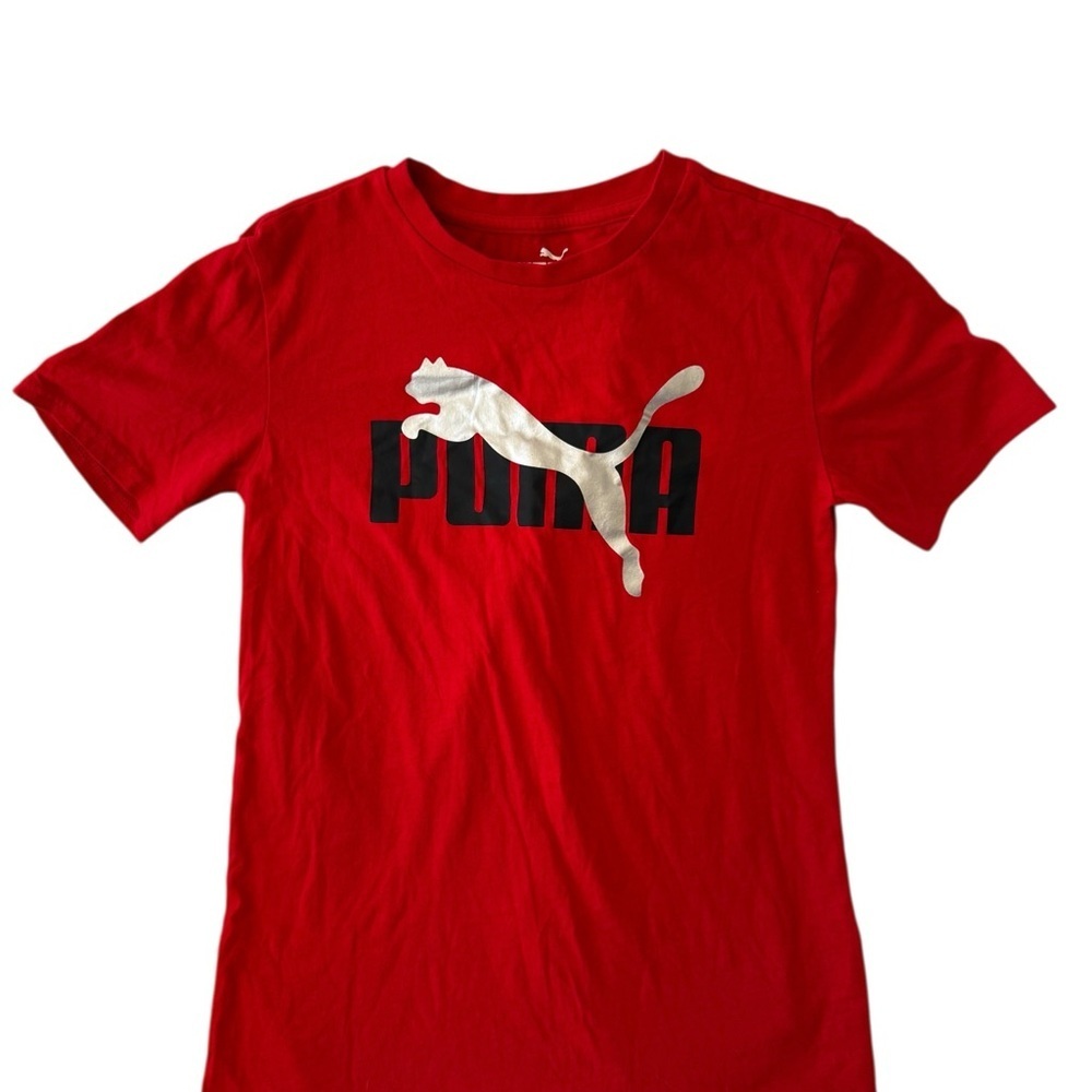 Puma Vibrant Red Tee with Iconic Logo